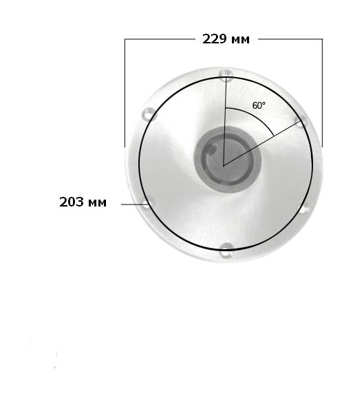 Основание D229 мм/d73 мм, врезное для стоек Plug-in